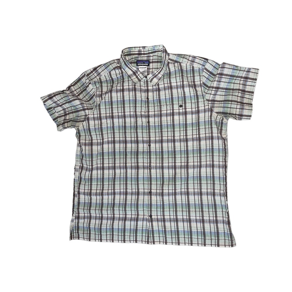 Patagonia Shirt Men's XXL Button Up Short Sleeve Organic Cotton